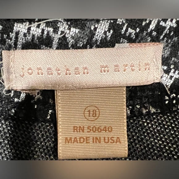 Jonathan Martin Womens zipper back Dress Black & silver size 18 - Picture 6 of 7